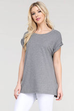 Load image into Gallery viewer, Essential Round Neck Cap Sleeve Shirt