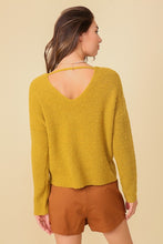 Load image into Gallery viewer, V Neck Center Point Cable Knit Sweater
