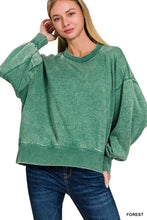Load image into Gallery viewer, Acid Wash Fleece Oversized Pullover
