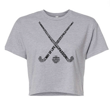 Load image into Gallery viewer, Field Hockey Stick Cropped Tee PRESALE
