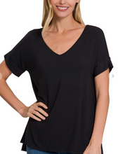 Load image into Gallery viewer, REAL MODAL SHORT SLEEVE V-NECK TOP
