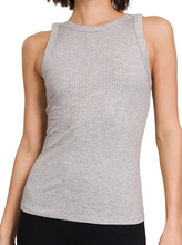 Load image into Gallery viewer, Ribbed Scoop Neck Tank Top

