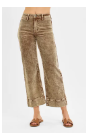 HIGH RISE CROP STRAIGHT CORDUROY PANTS