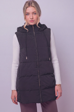 Load image into Gallery viewer, Long Hooded Puffer Vest
