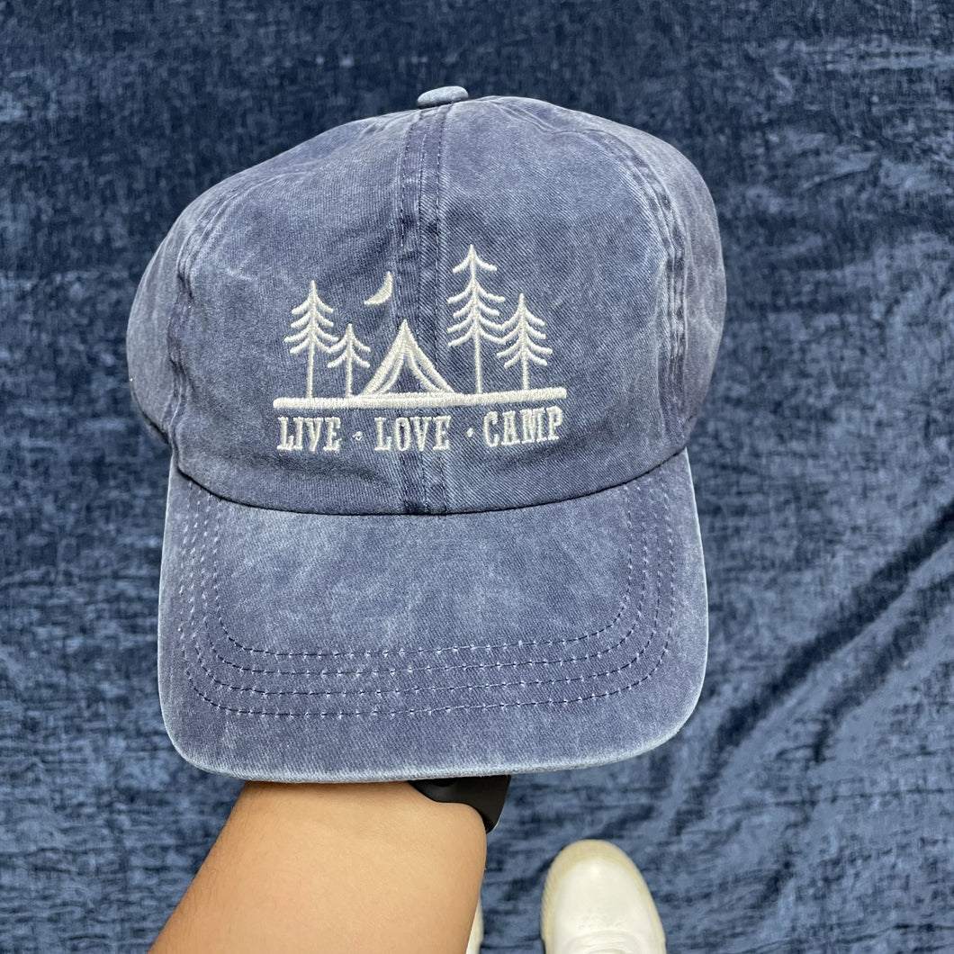 LIVE LOVE CAMP Embroidered Baseball Dad Cap