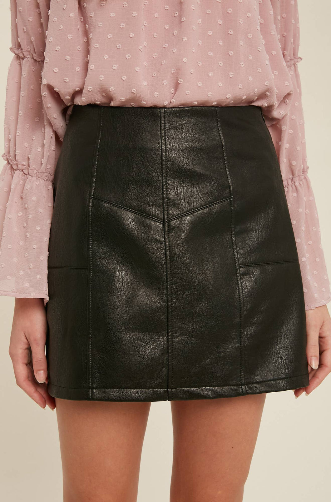 Vegan Leather Mini Skirt