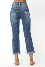 Load image into Gallery viewer, Risen High Rise Frayed Hem Straight Leg Jeans
