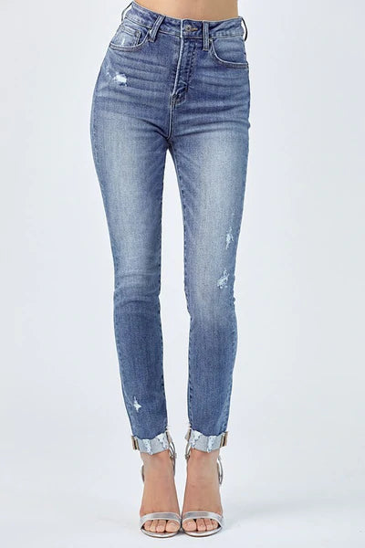 Risen High Rise Vintage Skinny with Cuff