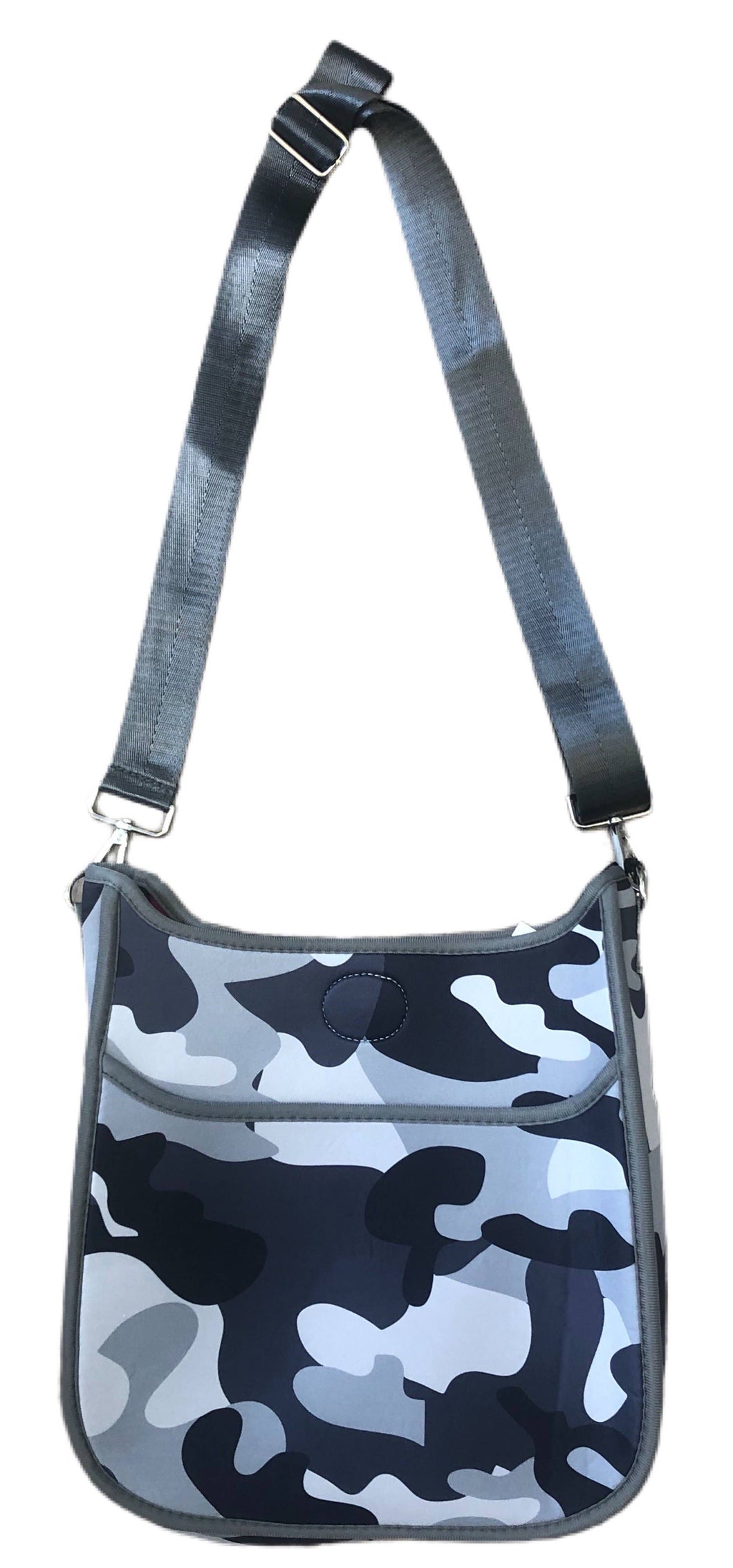 Printed Neoprene Messenger Bag w/2