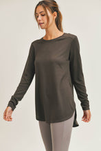 Load image into Gallery viewer, Long Sleeve Flow Top with Side Slit
