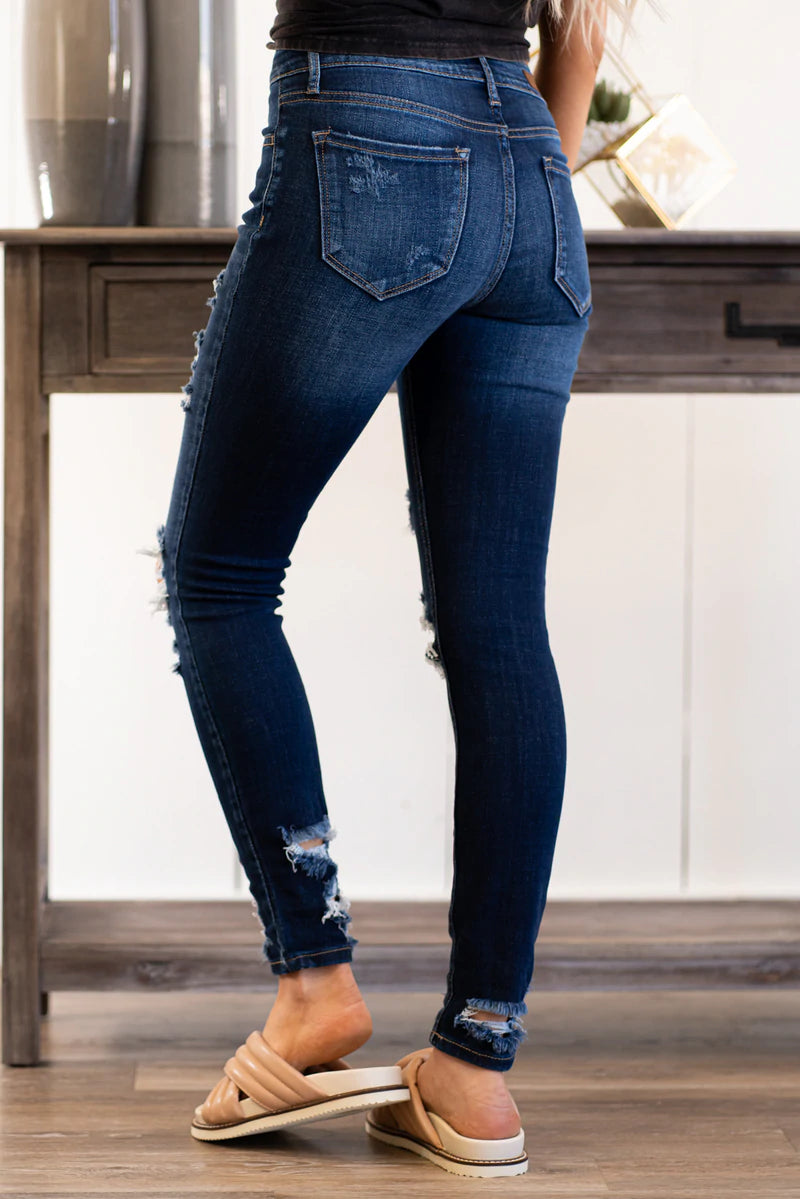 Cello Cropped Skinny- dark wash