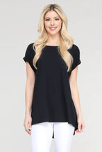 Load image into Gallery viewer, Essential Round Neck Cap Sleeve Shirt
