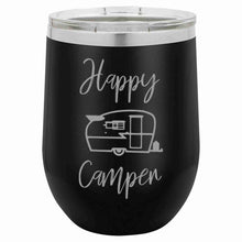 Load image into Gallery viewer, 16 ounce Wine Tumbler Happy Camper
