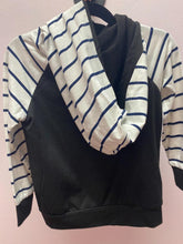 Load image into Gallery viewer, Striped Sleeve Kids Hoodie
