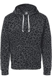 Black Leopard Fleece Hoodie